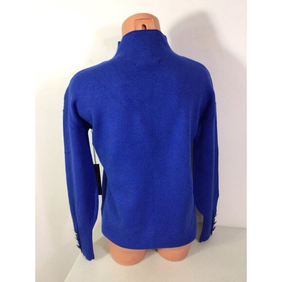 Tahari Blue Turtleneck Sweater Womens Small New - Picture 8 of 8